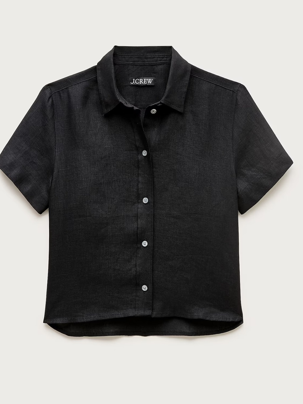 J. Crew Navy Short-Sleeve Button-Down Shirt